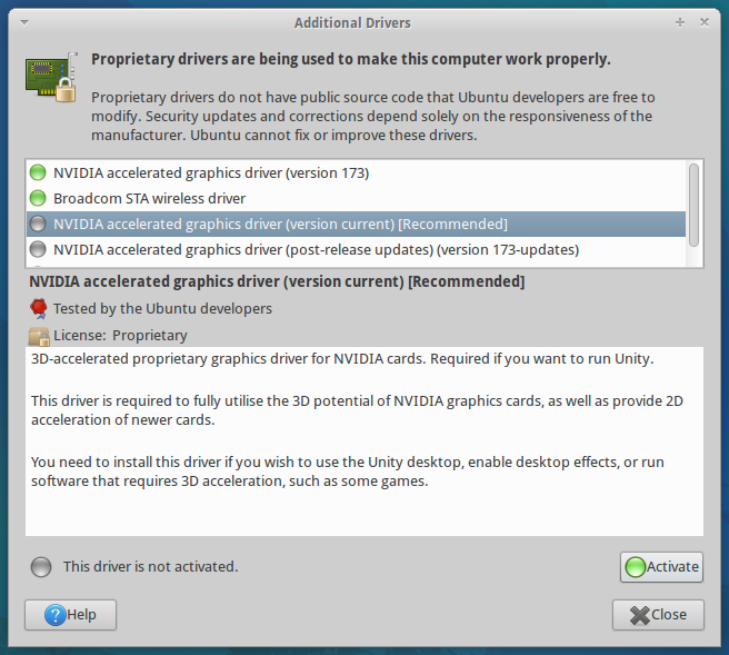 The Ubuntu Driver Installation Utility, Jockey