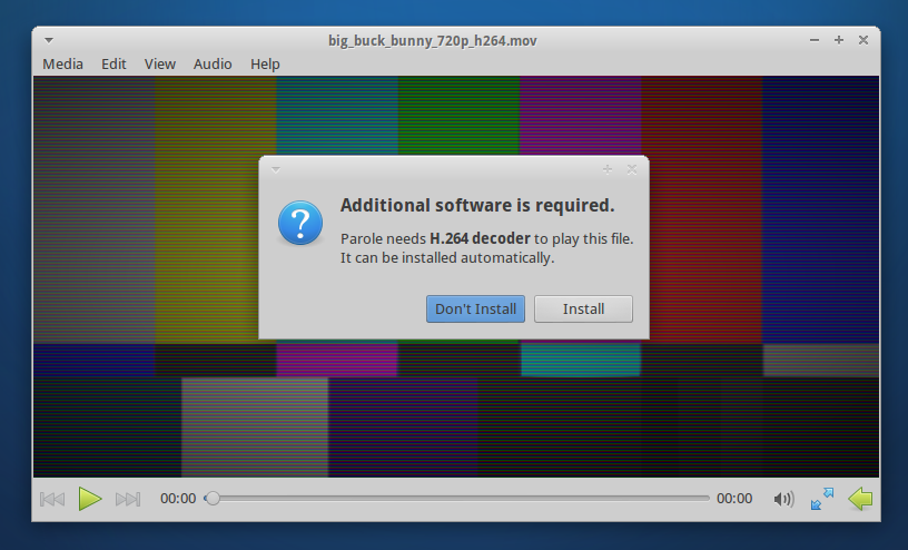 Parole Media Player can now find and install missing codecs with ease.