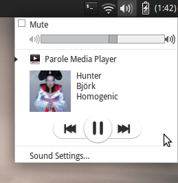 Parole’s MPRIS2 plugin and Xubuntu’s Sound Indicator