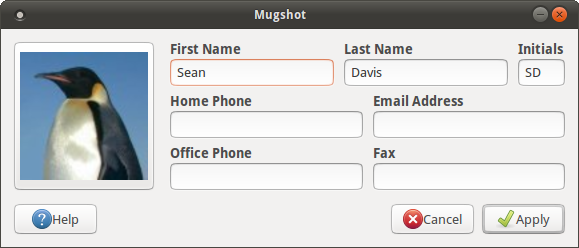 Mugshot feels like a first-class Ubuntu application with the latest Ambiance theme.