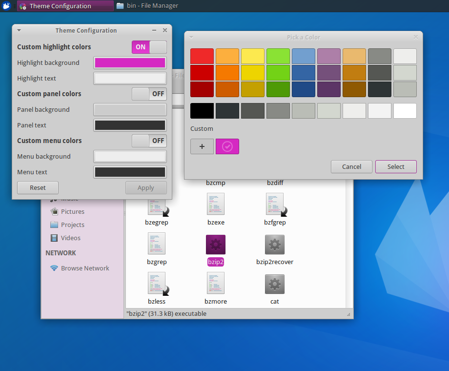 Using “Theme Configuration”, you can easily change Xubuntu’s colors to match your mood.