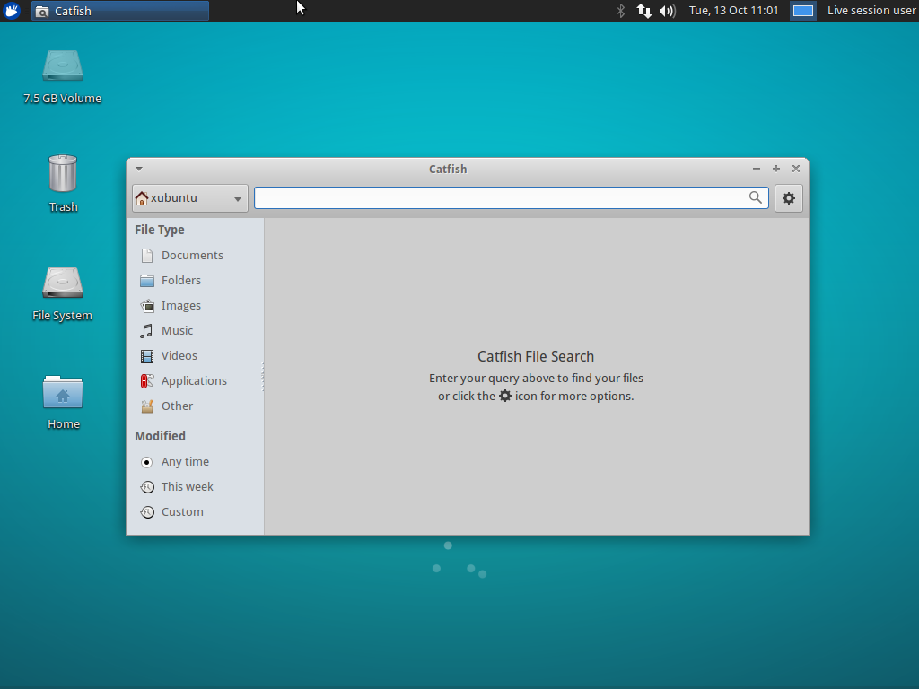 Catfish 1.3.3 displayed with the titlebar layout.