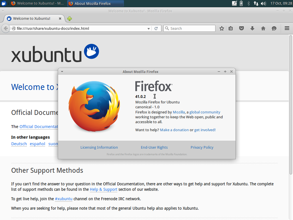 Mozilla Firefox and Xubuntu Documentation