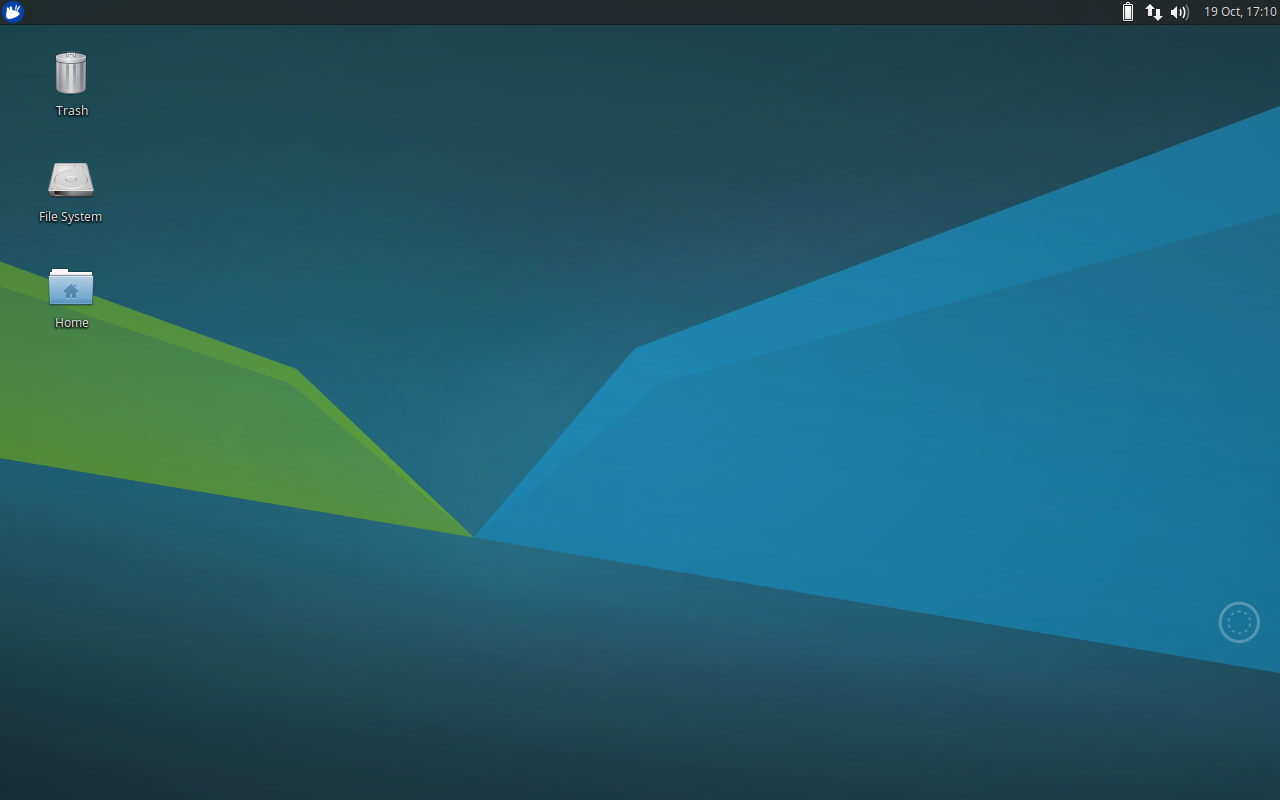 After logging in, the Xubuntu desktop greets you with a cool, clean workspace.