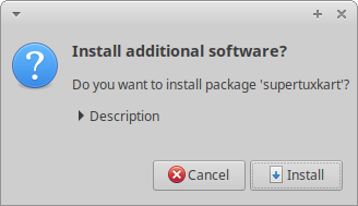 Installing a package with AptURL.