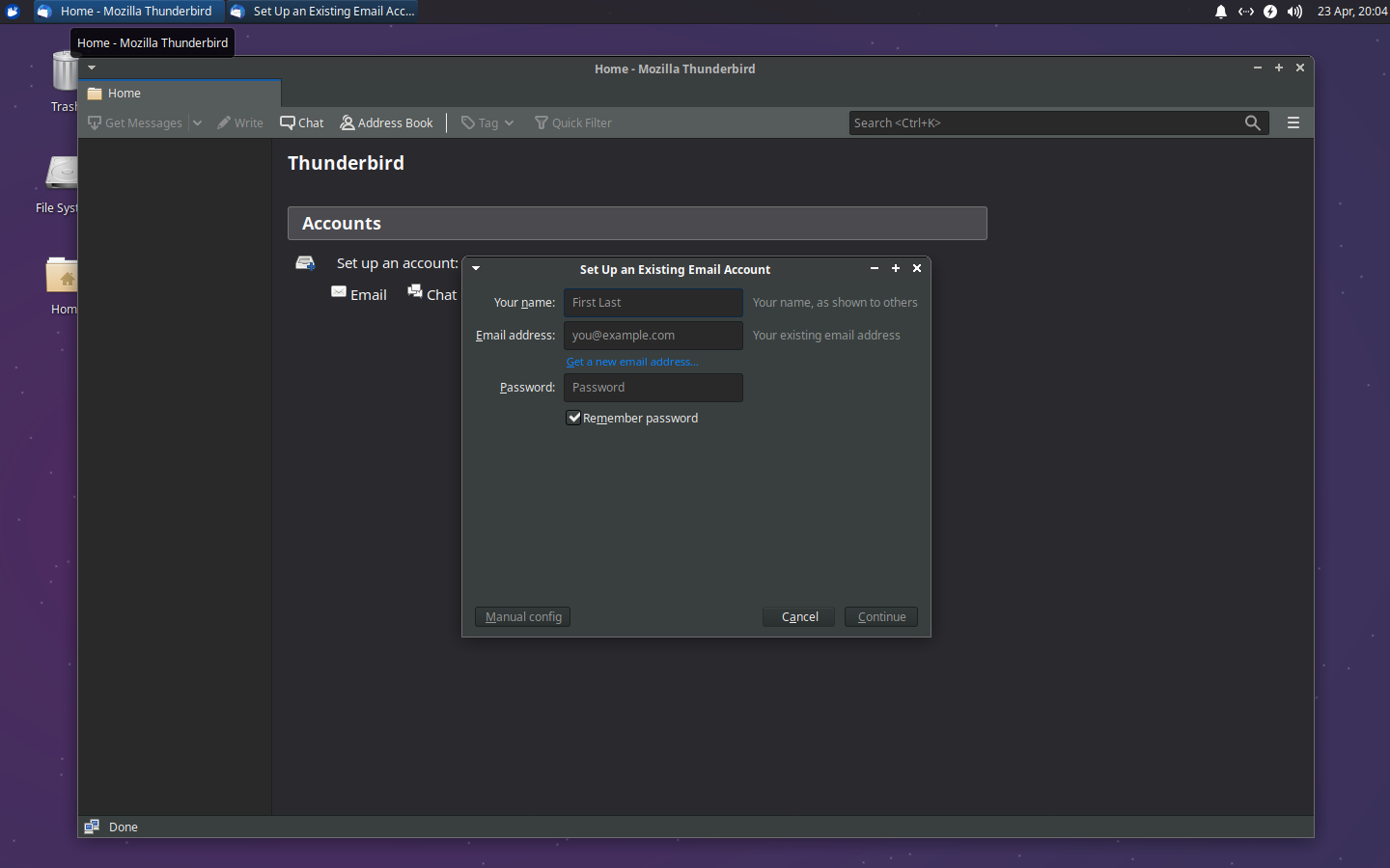 Likewise, Thunderbird looks great, regardless of your preference.