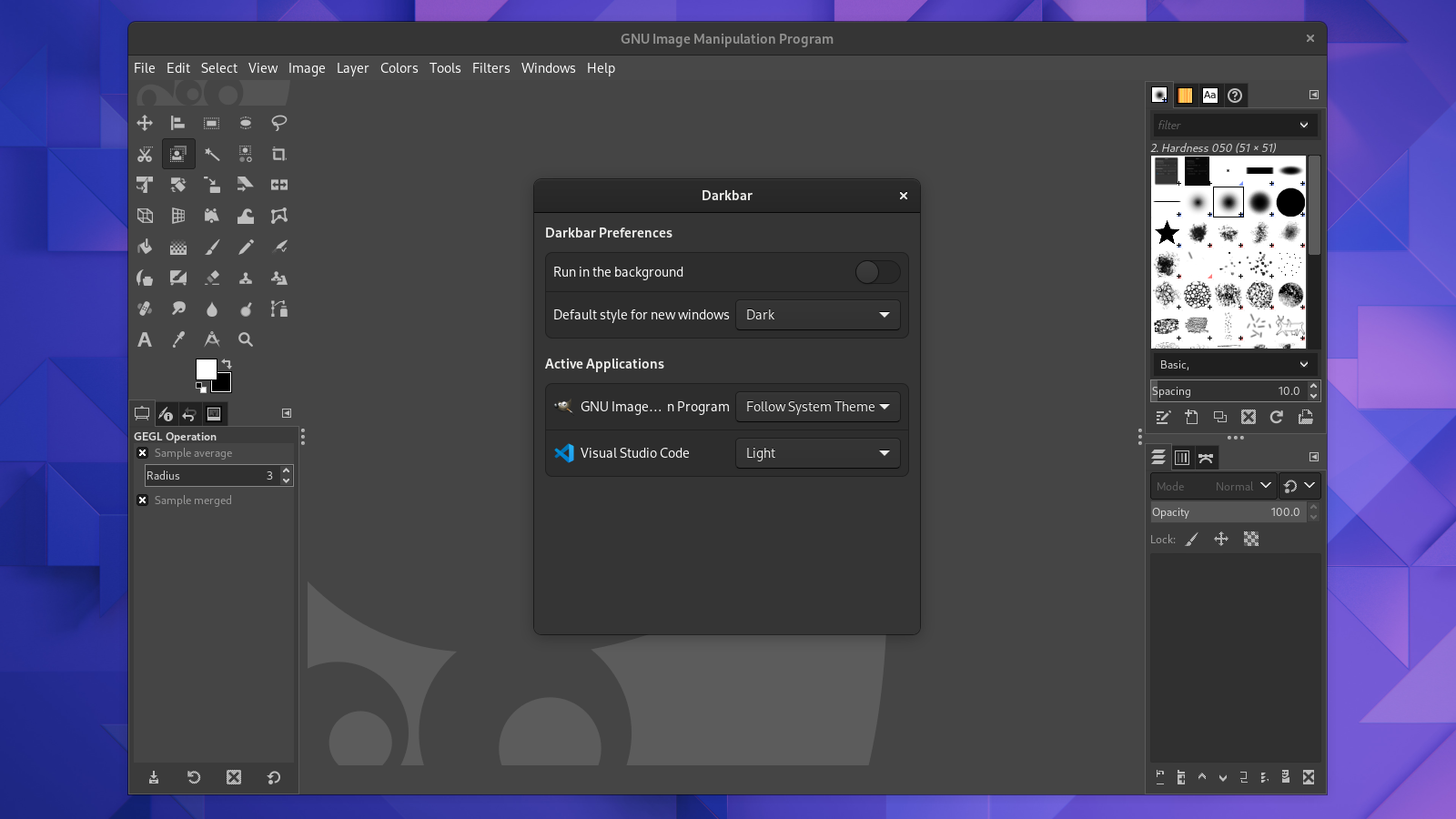 Light and Dark examples for apps running on GNOME.