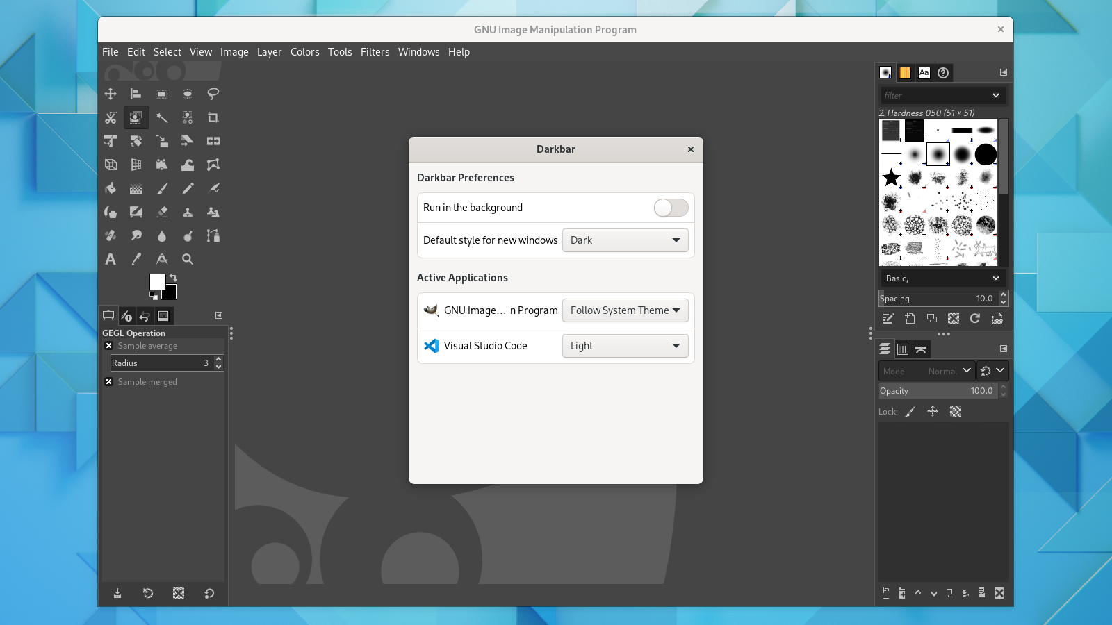 Light and Dark examples for apps running on GNOME.