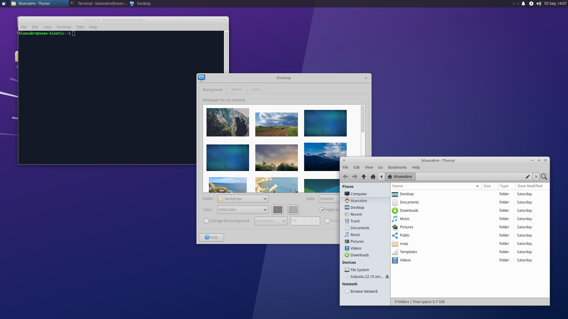 Xubuntu 22.10 includes the latest Xfce 4.16 and 4.17 components.