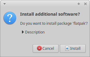 The AptURL window is displayed, requesting confirmation before you can install packages.