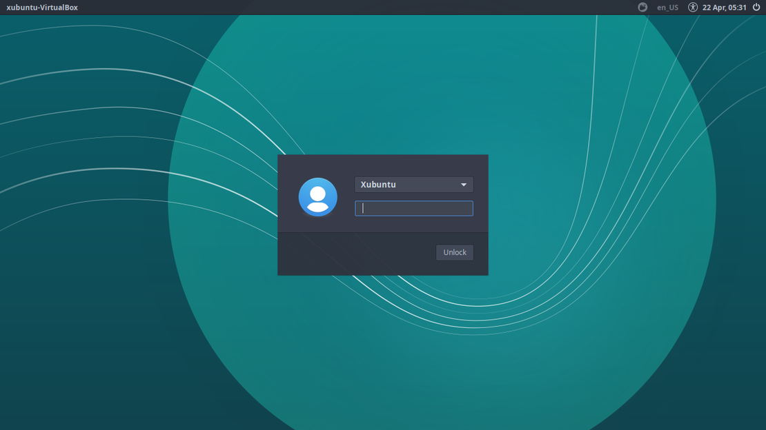 The LightDM GTK Greeter demonstrating the Arc Dark theme